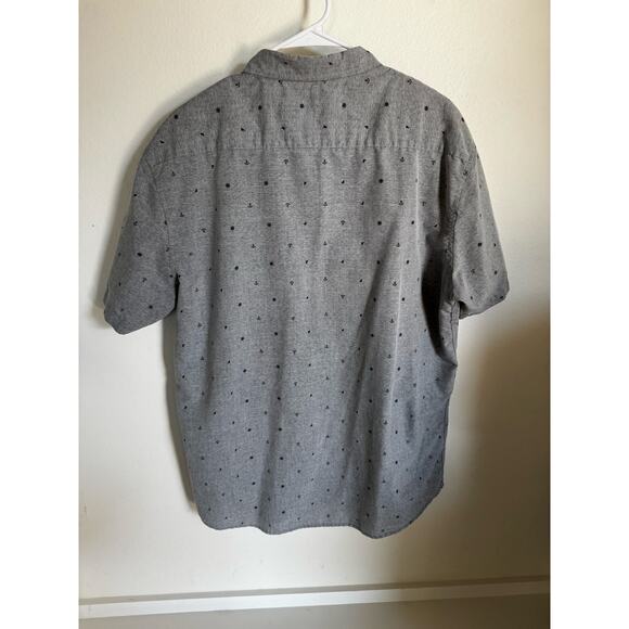 Molokai Surf Co. Men's Button-Up Short-Sleeve Shirt Gray Nautical Size XXL 2XL - Picture 3 of 8